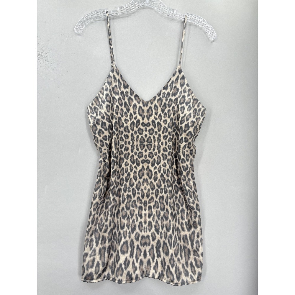 Loyd/Ford Camisole Top 4 Leopard Animal Print Silk Cami Slip Adjustable Made USA